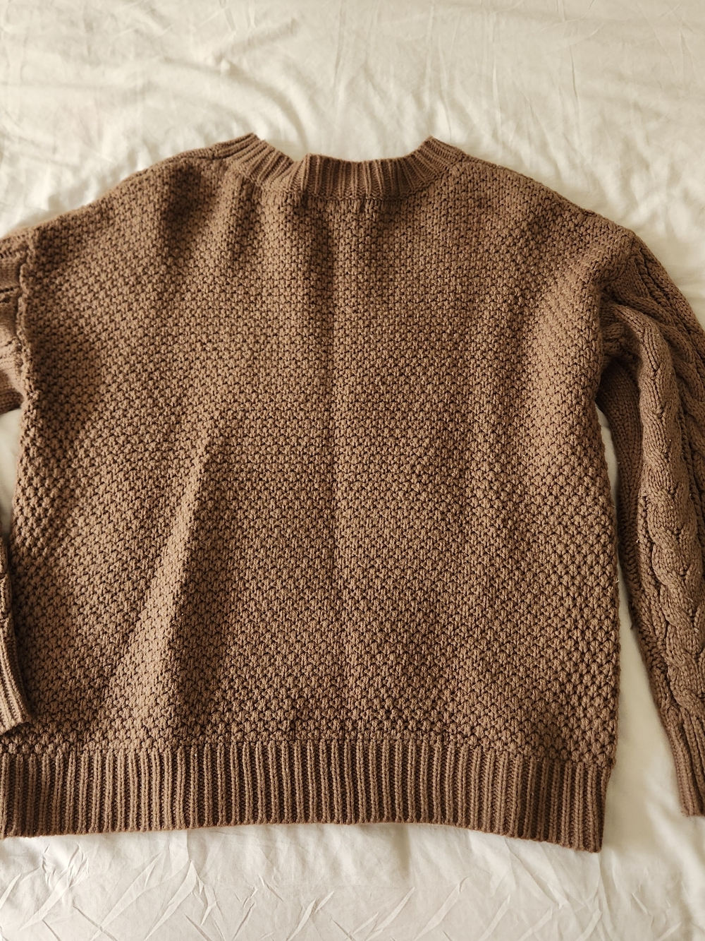 Cable Knit Sweater & Shorts Set - Brown - Picture 3 of 6